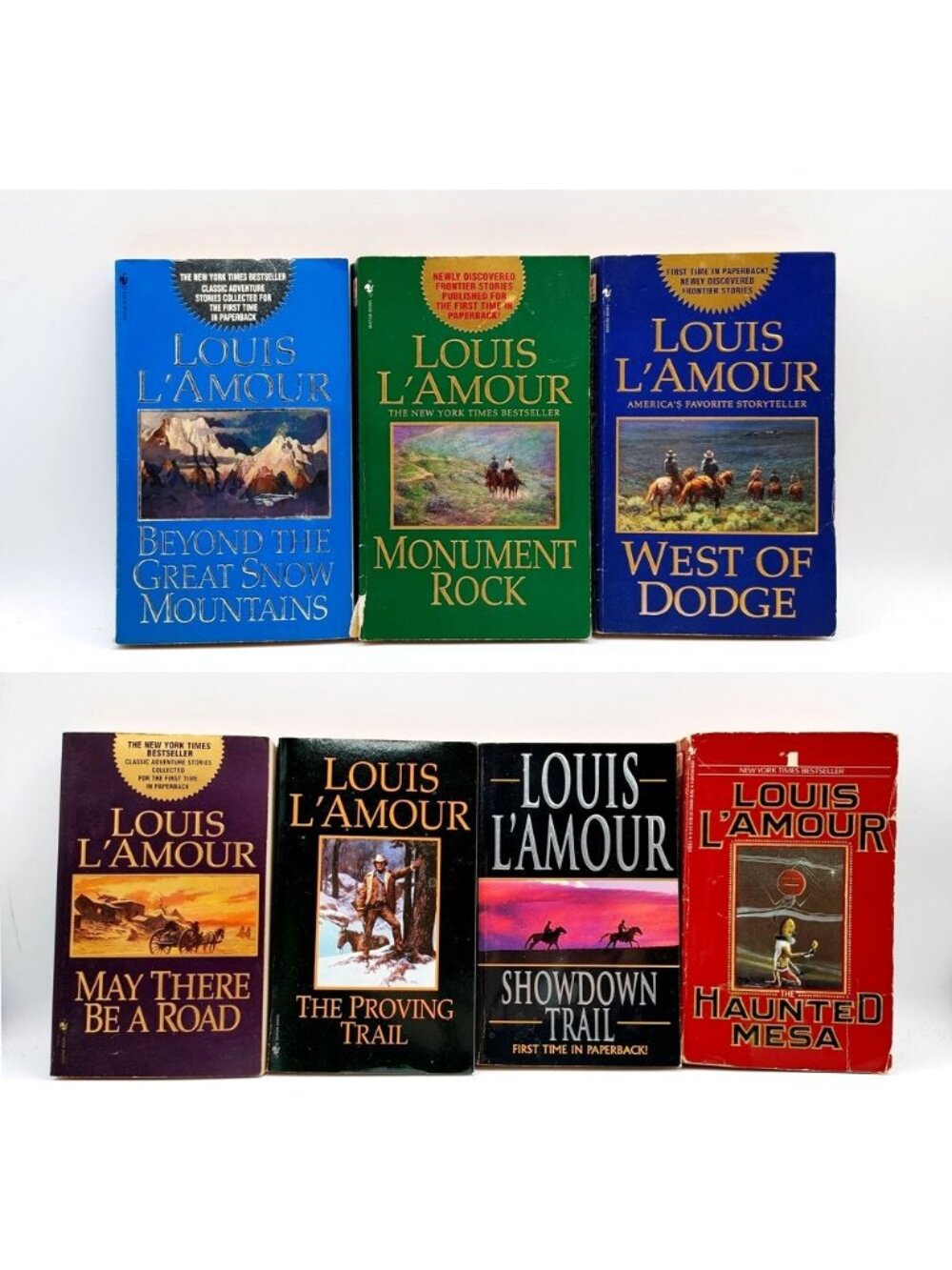 Louis L’Amour Western Paperback Novels Book lot of 7 Vintage